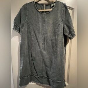 Casual Denim Short Sleeve Dress